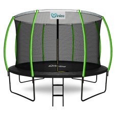 INLEA ULTIMATE Jump trampolin 366 cm z notranjo zaščitno mrežo - črna/svetlo zelena - 