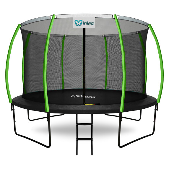 INLEA ULTIMATE Jump trampolin 366 cm z notranjo zaščitno mrežo - črna/svetlo zelena