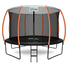 INLEA ULTIMATE Jump trampolin 366 cm z notranjo zaščitno mrežo - črna/oranžna - 