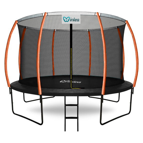 INLEA ULTIMATE Jump trampolin 366 cm z notranjo zaščitno mrežo - črna/oranžna
