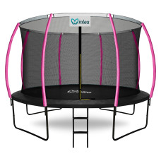 INLEA ULTIMATE Jump trampolin 366 cm z notranjo zaščitno mrežo - črna/roza - 