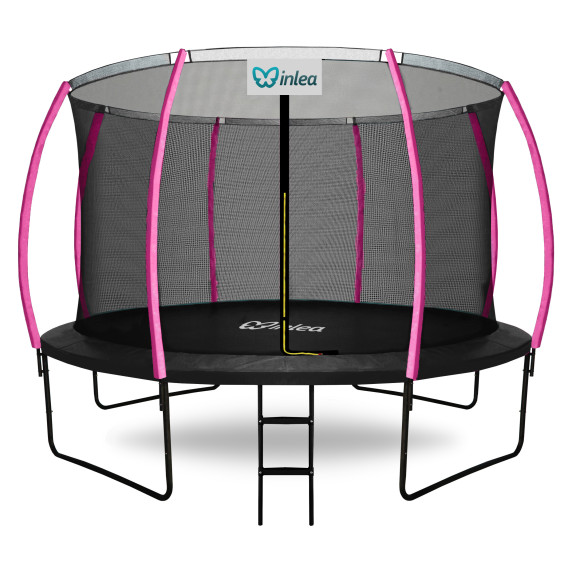 INLEA ULTIMATE Jump trampolin 366 cm z notranjo zaščitno mrežo - črna/roza