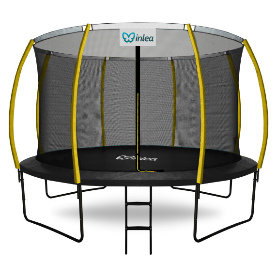 INLEA ULTIMATE Jump trampolin 366 cm z notranjo zaščitno mrežo - črna/rumena