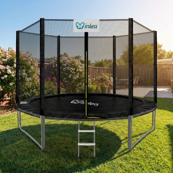 INLEA PREMIUM Jump Trambulin külső védőhálóval 305 cm - fekete