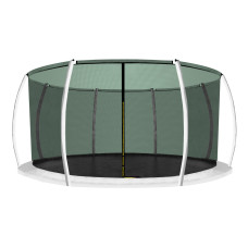 INLEA Plasă de protecție interioară pentru trambulină ULTIMATE Jump, cu diametrul de 366 cm, pentru 8 stâlpi – verde închis. - 