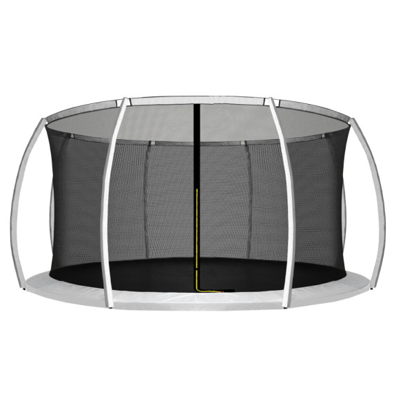 INLEA Plasă de siguranță interioară pentru trambulină ULTIMATE Jump, diametru total 430 cm, pentru 8 stâlpi – negru