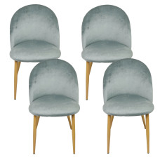 INLEA Jedálenská stolička 4 kusy COMFI - sivá - 