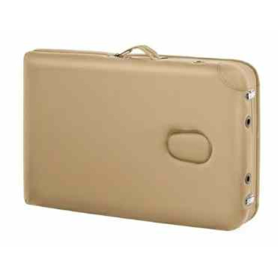 INLEA Skladací masážny stôl dvojdielny s drevenými nohami Spa Nest - béžový