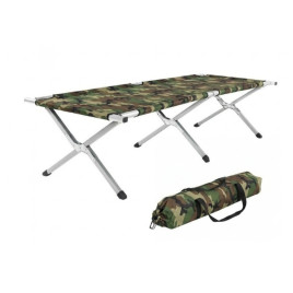 INLEA Șezlong pliabil de camping din oțel CampSteel – camuflaj - 