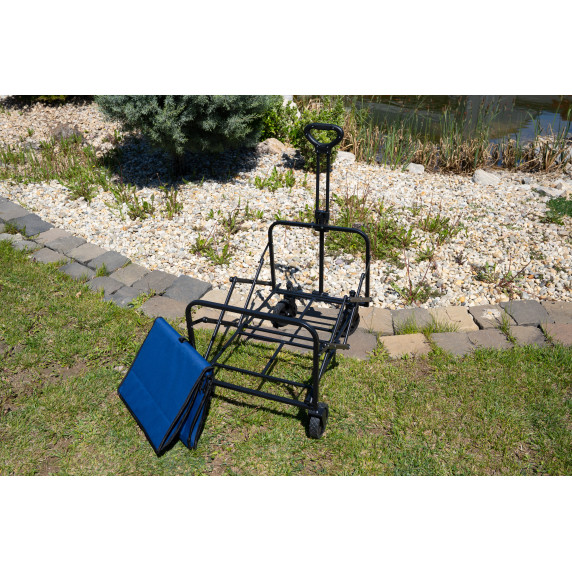 INLEA Cărucior pliabil pentru plajă și camping TRAX LITE cu roți de 5 inch – albastru