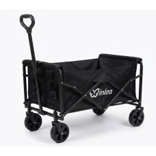 INLEA Cărucior pliabil pentru plajă și camping TRAX LITE cu roți de 5 inci – negru - 