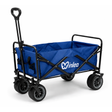 INLEA Cărucior pliabil pentru plajă și camping TRAX PRO cu roți de 8 inch – albastru - 
