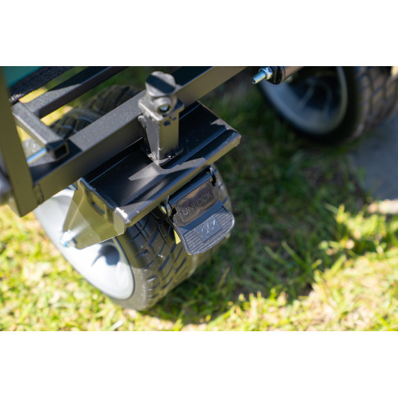 INLEA Cărucior pliabil pentru plajă și camping TRAX PRO cu roți de 8 inch – verde