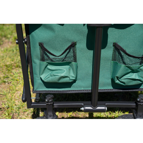 INLEA Cărucior pliabil pentru plajă și camping TRAX PRO cu roți de 8 inch – verde