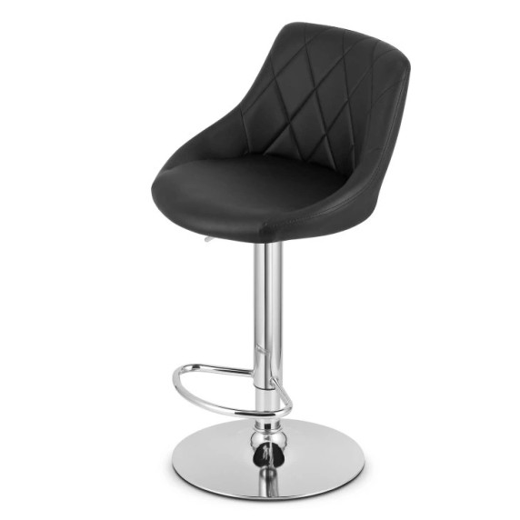 INLEA Scaun de bar, set de 2 bucăți BELLO – negru