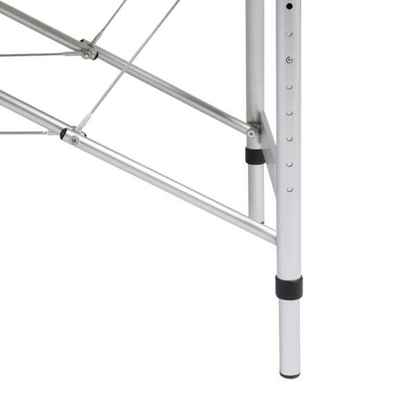 INLEA Skladací masážny stôl dvojdielny s hliníkovými nohami Relax - biely