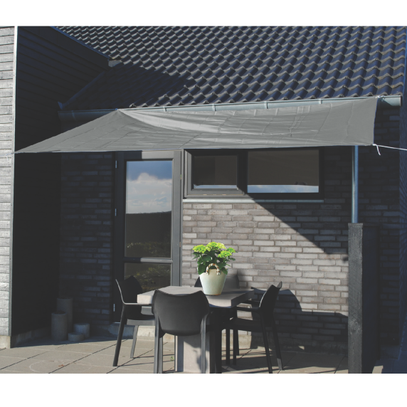 Pravokotna vrtna senčna ponjava 3 × 2,5 m – GARDEN LINE – Siva