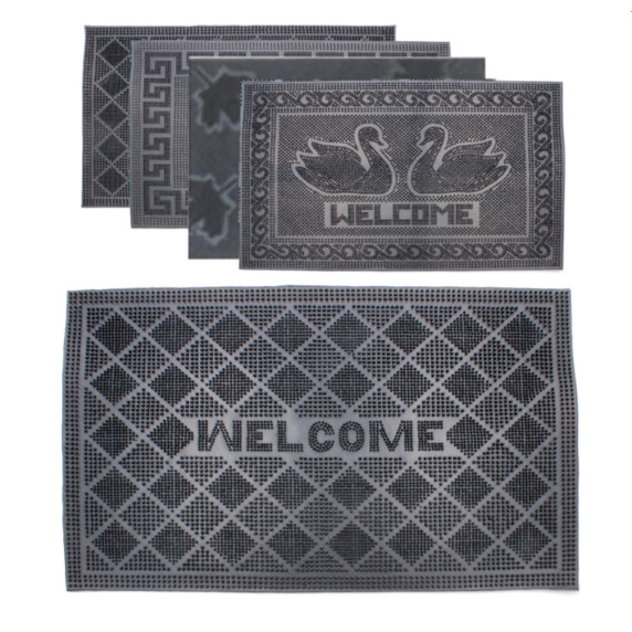 Gumijasti predpražnik 40 × 60 cm – črn