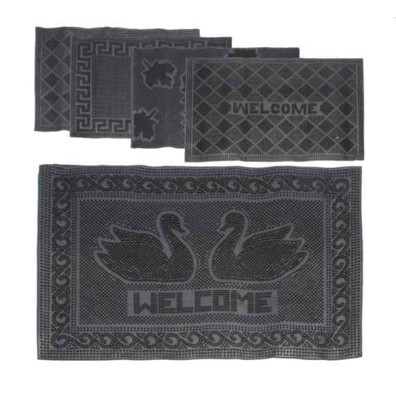 Gumijasti predpražnik 40 × 60 cm – črn