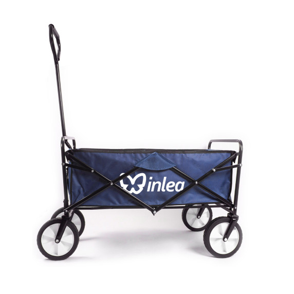 INLEA Zložljiv transportni voziček TRAX LITE s 5-palčnimi kolesi – moder
