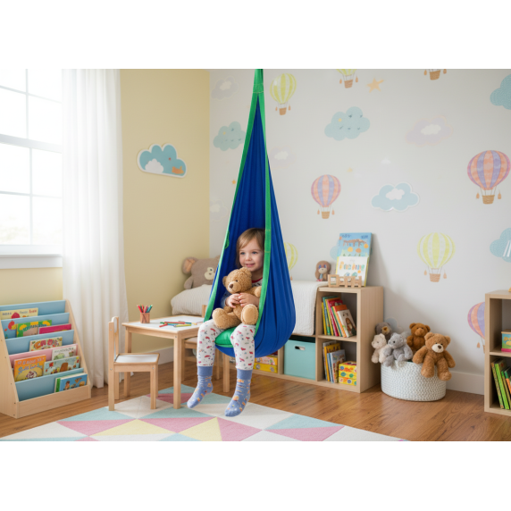 Viseča gugalnica za otroke DROPPI – GARDEN LINE – modra