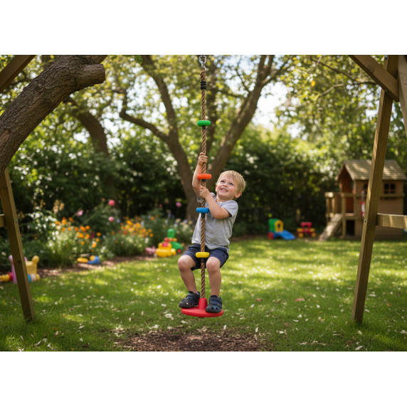 GARDEN LINE Tanierová hojdačka s lezeckým lanom 2,6 x 220 cm