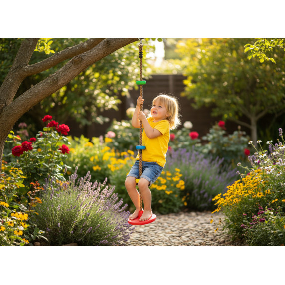 GARDEN LINE Tanierová hojdačka s lezeckým lanom 2,6 x 220 cm