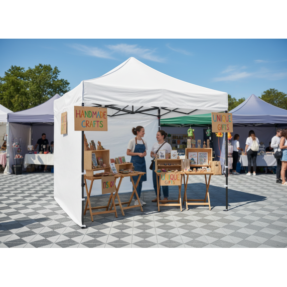 Prodajni paviljon 3x3 m – Bel – GARDEN LINE