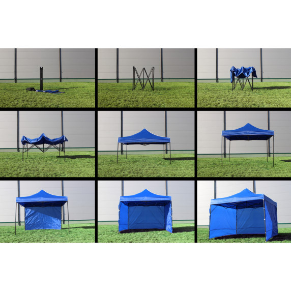 GARDEN LINE Predajný stánok 3 x 3 m - modrý