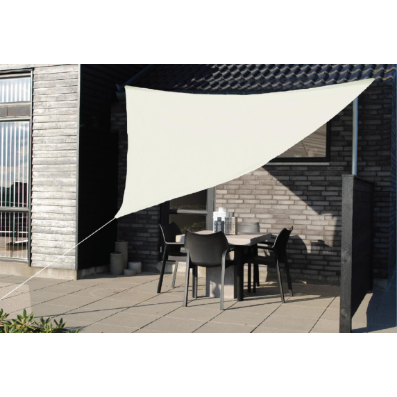 Trikotna vrtna senčna ponjava 3,6 × 3,6 × 3,6 m – GARDEN LINE – Bež