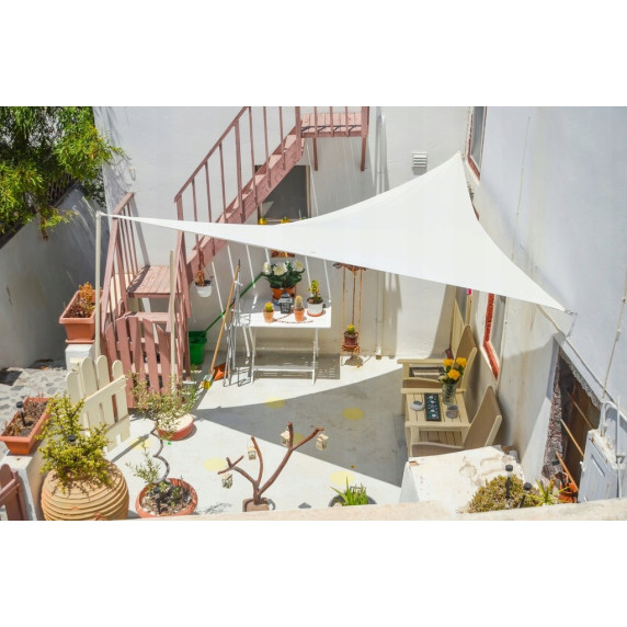 Trikotna vrtna senčna ponjava 3,6 × 3,6 × 3,6 m – GARDEN LINE – Bež