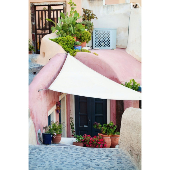 Trikotna vrtna senčna ponjava 3,6 × 3,6 × 3,6 m – GARDEN LINE – Bež