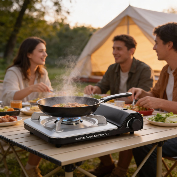 GARDEN LINE Prenosni plinski kamp gorilnik 2 v 1 – 3,5 kW