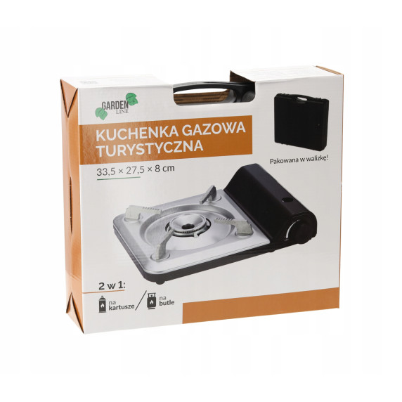 GARDEN LINE Prenosni plinski kamp gorilnik 2 v 1 – 3,5 kW