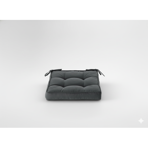 GARDEN LINE Záhradný podsedák na stoličku, sedák 40x40x6 cm CUSH - Tmavosivá