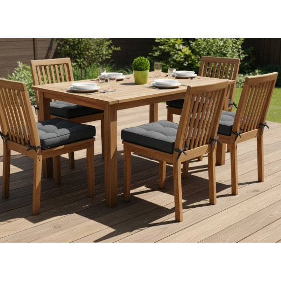 GARDEN LINE Záhradný podsedák na stoličku, sedák 40x40x6 cm CUSH - Tmavosivá