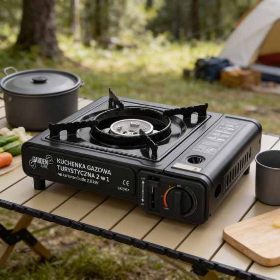 GARDEN LINE Prenosni plinski turistični gorilnik 34×26×9 cm