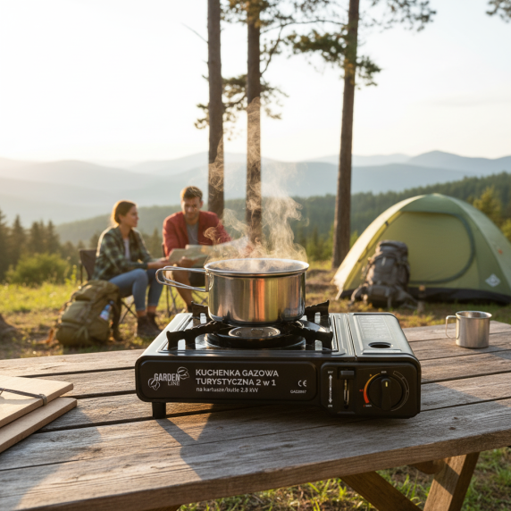 GARDEN LINE Prenosni plinski turistični gorilnik 34×26×9 cm