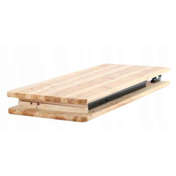 GARDEN LINE Zložljiv vrtni set z mizo in klopmi – natur