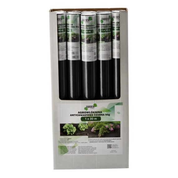 GARDEN LINE Agrotextília 1 x 30 m, 50 g/m² - fekete