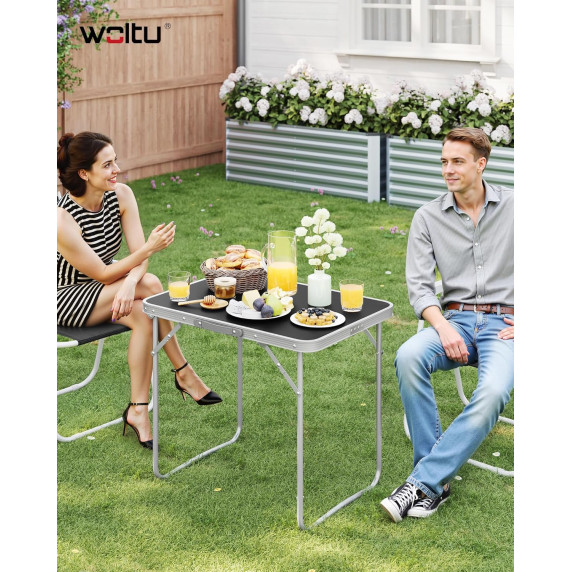 LINDER EXCLUSIV Skladací kempingový stôl 70x50x60 cm MC330870B - Čierny