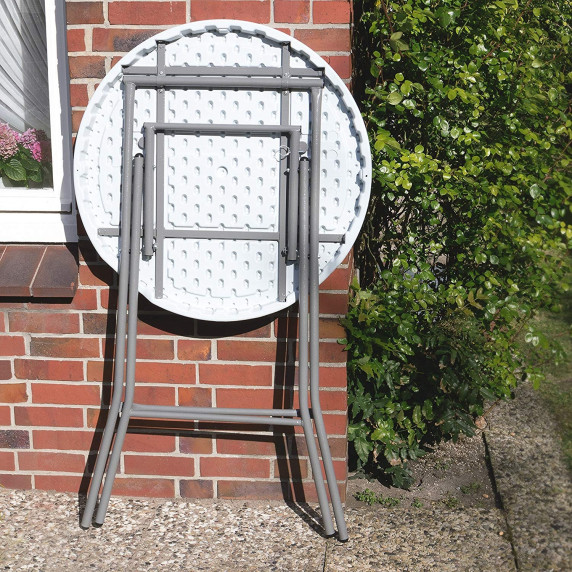 LINDER EXCLUSIV Zložljiva okrogla bistro miza 80x110 cm MC4700 - Bela