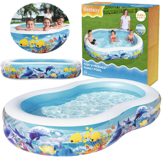 Gyerekmedence 262x157x46 cm BESTWAY 54118