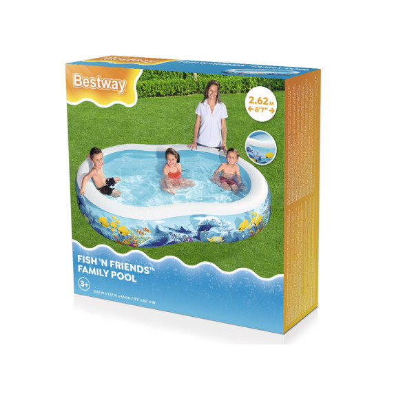 Gyerekmedence 262x157x46 cm BESTWAY 54118