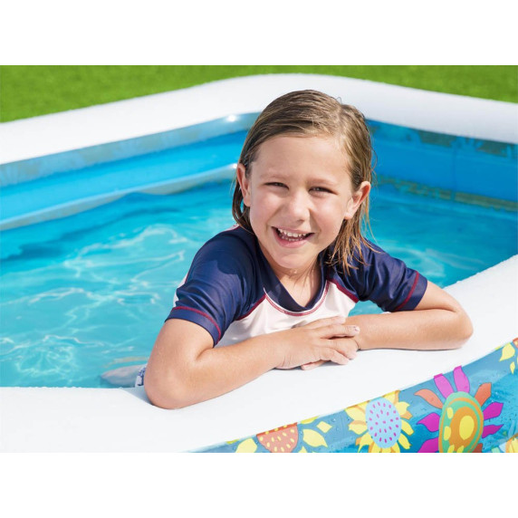 Nafukovací detský bazén 229 x 152 x 56 cm BESTWAY 54120 - kvetinky