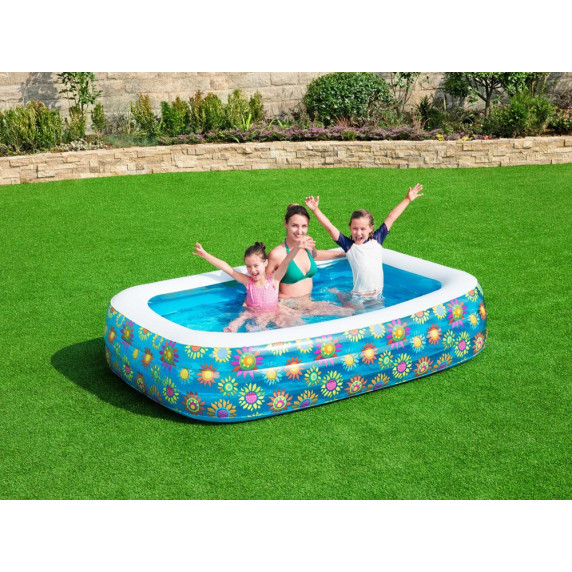 Nafukovací detský bazén 229 x 152 x 56 cm BESTWAY 54120 - kvetinky