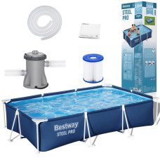 Piscină cu filtru -  300x201x66 cm - BESTWAY 56411 - Steel Pro - 