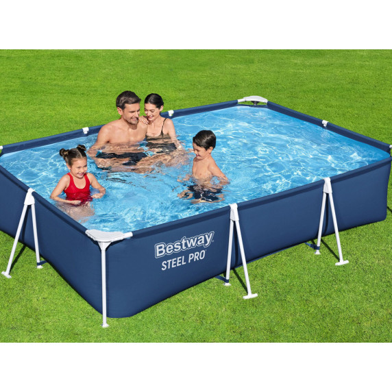 Piscină cu filtru -  300x201x66 cm - BESTWAY 56411 - Steel Pro