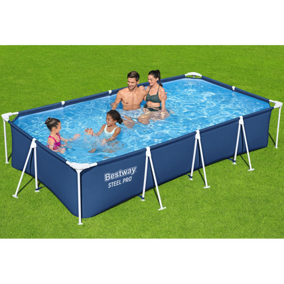 Piscină cu filtru - 400x211x81 cm - BESTWAY 56424 Steel Pro