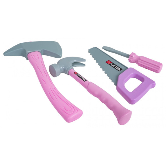 Set de scule pentru copii - TOY TOOL SET - roz
